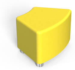 Табуретка RFG Chip, екокожа, 90 х 76 х 43 cm, жълта