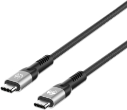 Кабел/адаптер MANHATTAN 356374 :: Кабел USB4 Type-C към Type-C, 40Gbps, 8K 60Hz, черен, 1м
