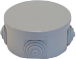 Продукт Разклонителна кутия открит монтаж Ф80 x40mm IP54 HF Сив - Courbi Watertight HF CR32-21071-804