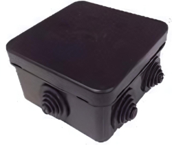 Продукт Разклонителна кутия открит монтаж 80x80 x40mm IP54 HF Черен - Courbi Watertight Eco CR32-21081-808