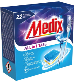 Продукт Medix Таблетки за съдомиялна All in one, 22 броя