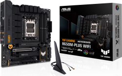 Дънна платка ASUS TUF GAMING B650M-PLUS WIFI, AM5, 4x DDR5, 5200 MHz, 802.11ax, BT 5.2, HDMI, DP