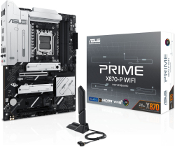 Дънна платка ASUS PRIME X870-P WIFI, AM5, Ryzen 7,8,9, 4х DDR5, 2500 Mb/s, 802.11aх, ВТ 5.4, HDMI, ATX
