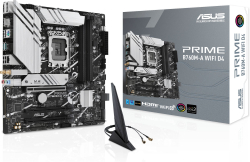 Дънна платка ASUS PRIME B760M-A WIFI D4, LGA1700, Core 12, 13,14, DDR4, 3200 MHz,128 GB, 802.11ax