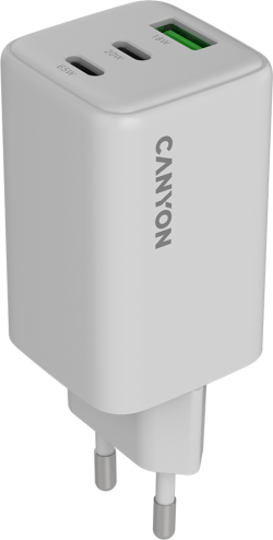 Принадлежност за смартфон CANYON charger CU65ACC GaN 65W 2xPD 1xQC EU White