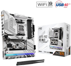 Дънна платка ASROCK X870 PRO RS WIFI, AM5, 4х DDR5, 2500 Mb/s, 802.11be, BT 5.4, HDMI, USB 4.0 Type-C