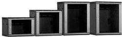 19” Стенен комуникационен шкаф, 600x450 мм., черен, Linkbasic WCB