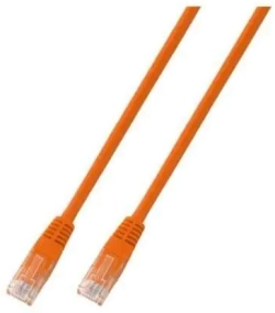 Пач корда категория 6 RJ45, неекранирана U-UTP, PVC, CCA, оранжева — 1 метър