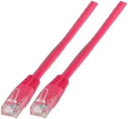 Пач корда категория 6 RJ45, неекранирана U-UTP, PVC, CCA, розова — 1 метър