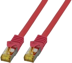 RJ45 Пач корда S-FTP, кат. 6A, LSZH, кат. 7 Raw cable, червена &mdash; 1 метър