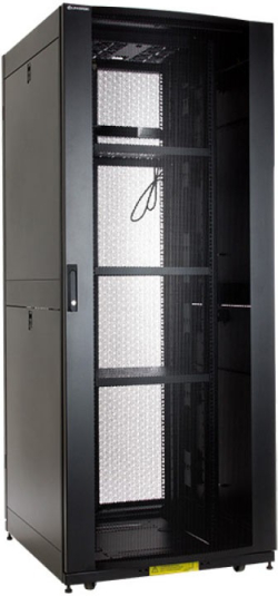 19” Сървърен шкаф с перфорирани врати, 800х1000 мм., черен, Linkbasic NCF