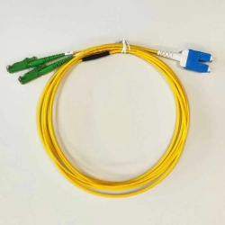 Оптична пач корда E2000-APC-SC-UPC, дуплекс, сингъл мод OS2, 2 мм оптичен пач кабел &mdash; 2 метра