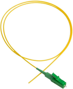 LC-APC оптичен пигтейл, сингълмод OS2 G655, жълт, Conneu