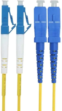 Оптична пач корда LC-UPC-SC-UPC, симплекс, сингъл мод OS2, 3 мм оптичен пач кабел — 50 метра