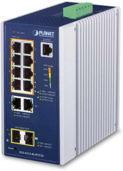 Комутатор/Суич Planet IGS-4215-8UP2T2S 8-port PoE Switch