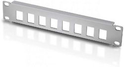 Незареден 8 портов пач панел, 10 инча, сив