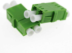 Конектор / букса LC дуплексен оптичен адаптер, сингълмод NF, зелен, Conneu