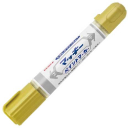 Канцеларски продукт Zebra Перманентен маркер Mckie Extra Bold, двоен, 2-8 mm, златист