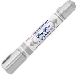 Канцеларски продукт Zebra Перманентен маркер Mckie Extra Bold, двоен, 2-8 mm, сребрист