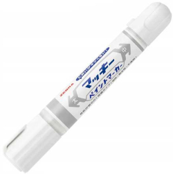 Канцеларски продукт Zebra Перманентен маркер Mckie Extra Bold, двоен, 2-8 mm, бял