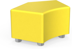 Табуретка RFG Shape, екокожа, 90 х 90 х 43 cm, жълта