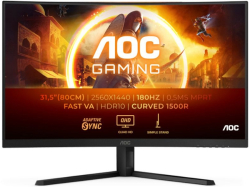 Монитор AOC CQ32G4VE, 31.5" Curved 1500R, Fast VA WLED, 2560x1440@180 Hz, 1ms GtG