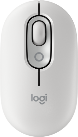 Мишка LOGITECH POP Mouse with emoji - Бяла - BT - EMEA28i-935 - FY25, TERRA
