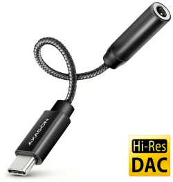 Кабел/адаптер USB-C to 3.5 mm audio adapter, 10cm, AXAGON ADA-HC