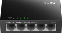 Комутатор/Суич Суич Cudy FS105, 5-портов 10-100 Mbps RJ 45, Метален корпус, Черен