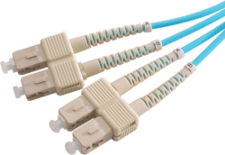 Оптична пач корда SeaMAX, 1m, SC-SC UPC, MM OM3 50-125, duplex, 2.0mm, LSZH