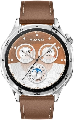 Смарт часовник Huawei Watch GT5 Vili-B19L, 1.43", Amoled 466x466 PPI 326, BT5.2 BLE-BR-EDR, Кафяв