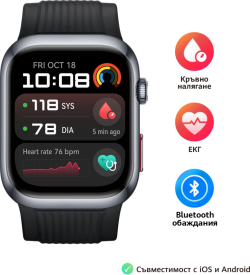 Смарт часовник Huawei Watch D2 LCA-B10, Black , 1.82" Amoled, Airbag-Strap Size 26mm