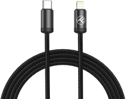 Кабел/адаптер Tellur минималистичен USB-C към Lightning кабел, 27W, 1m, черен