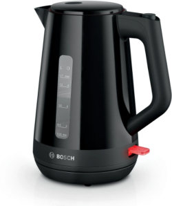  Bosch TWK1M123, Пластмасова кана MyMoment, 2400 W, 1,7 l, Индикатор за чаши, Черен