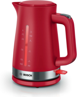  Bosch TWK4M224, MyMoment Plastic Kettle, 2400 W, 1.7 l, Вътрешно осветление,Червен