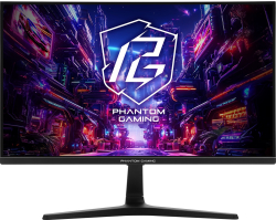 Монитор Геймърски ASRock PG27FRS1A, 27" FHD, 280 Hz, 300 cd/m2, 1500R, Матов, HDMI, DP, 2x 2W, Черен