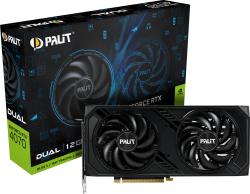 Видеокарта Palit GeForce RTX 4070 Dual 12 GB GDDR6, 3 x DisplayPort, 1x HDMI, 192 bit