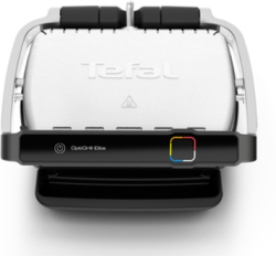 Ел. скара Tefal Optigrill Elite, 2000 W, Термопластична дръжка, Оребрени плочи, Череен