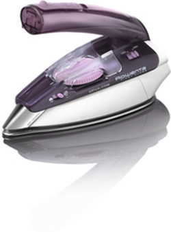  Rowenta DA1511F1, First class, Travel steamiron, Dual voltage, 70 ml reservoir, White & Purple