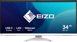 Монитор EIZO EV3450XC-WT, 34.1'' Curved, IPS panel, WQHD 3440 x 1440, 21:9, AG, 300 cd/m2, 1000:1, 2x HDMI, DP, USB-C, White