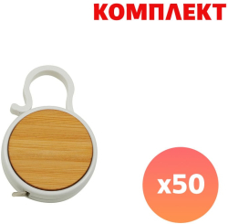 Продукт Ролетка Meter, бамбук, 1 m, бяла, с пълноцветен печат, 50 броя