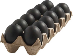Creativ Company Яйца, пластмасови, 6 cm, черни, 12 броя