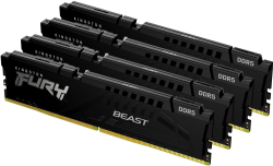 Памет Kingston FURY Beast Black 128GB(4x32GB) DDR5 5200MHz CL40 KF552C40BBK4-128