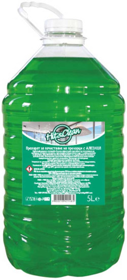 Почистващ продукт Hit&Clean Препарат за почистване на стъкла, 5 L