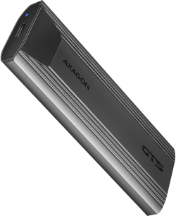 Кутия/Чекмедже за HDD AXAGON EEM2-GTS2 USB-C 3.2 Gen 2 - M.2 NVMe - SATA SSD THIN SCREWLESS 30-80mm ALU box