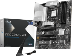 Дънна платка MSI PRO Z890-S WIFI, LGA 1851, Dual Channel DDR5 up to 8600(OC)MHz, 4x PCIe x16