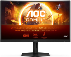 Монитор Геймърски AOC CQ27G4X 27inch 2560x1440 0.5ms 2xHDMI DP Black-Grey