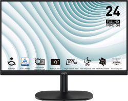 Монитор MSI PRO MP245V Professional Business Monitor, 23.8" 100Hz, FHD (1920x1080) 16:9, VA