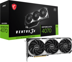 Видеокарта MSI Video Card Nvidia GeForce RTX 4070 VENTUS 3X E1 12G OC, 12GB GDDR6, 192bit