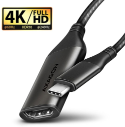 Кабел/адаптер Cable USB Type C - HDMI, M-F, 25cm, 4K-60Hz, RVC-HI2M